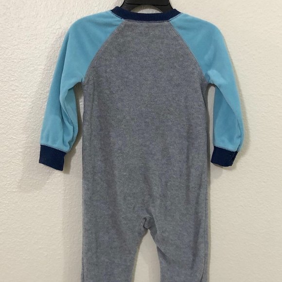 CARTER"S Fleece One-Piece Romper Jumpsuit Bodysuit Penguin Skiing Size 18 Months - Picture 6 of 9